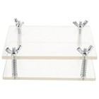 2pcs Card Pressing Device Acrylic Trading Card Flattening Tool Document Press