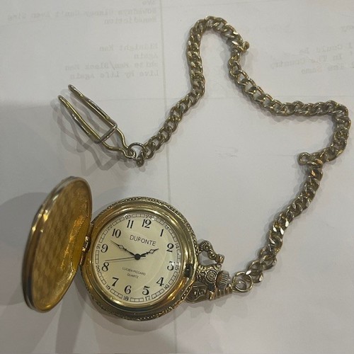 dufonte lucien piccard Taschenuhr mit Kette Hund Ente - Bild 4 von 5