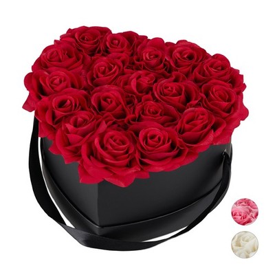 Rosenbox flowerbox Blumenbox Kunstrosenbox 10 Jahre 18 Stück Rosenbox Flowerbox