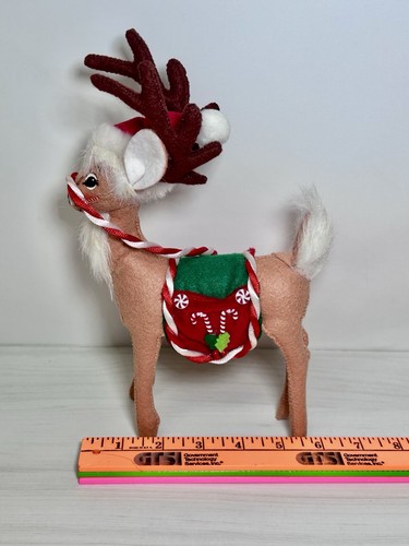 2007 Annalee Weihnachten "PEPPERMINT CANDY CANE RENTIER" Sammlerstück Plüsch 14 Zoll - Bild 13 von 14