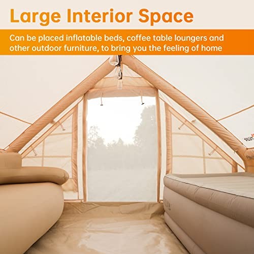 WISE TIGER INFLATABLE CAMPING TENT WITH PUMP GLAMPING TENTS EASY SETUP 4 SEASON - Picture 3 of 5