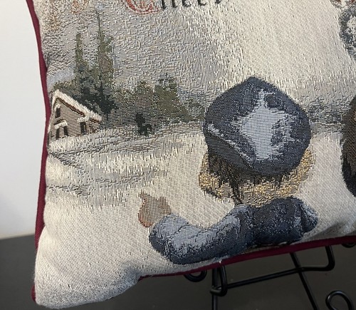 VTG Riverdale Christmas Decorative Throw Pillow tapestry Santa Claus - Picture 6 of 14
