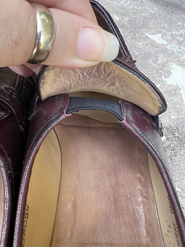 Bostonian Mens 10.5 N Crown Windsor Hand Sewn Loafers Brown Leather Casual VTG - Picture 7 of 15