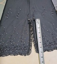 Vintage Half Slip Eyelet Lace  Embroidery Dual Slit, Waist 28"-34" Length 26"