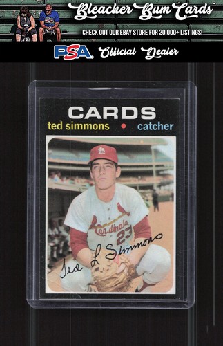 1971 Topps 117 Ted Simmons Rookie Creased