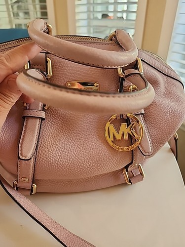 Michael Kors Bedford Convertible Dome Umhängetasche Gepäck Leder PINK  - Bild 9 von 12
