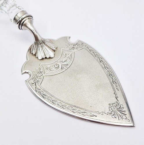 FINE INDIAN SOLID SILVER PRESENTATION TROWEL c1960 CHINCHVAD - Picture 5 of 6