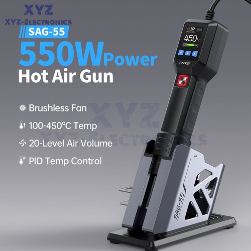 FNIRSI SAG-55 Handheld Portable Smart Hot Air Gun 550W PID Temperature Control - Picture 23 of 34