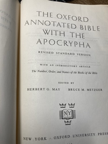 VTG 1965 The Oxford Annotated Bible With The Apocrypha College Edition - Bild 3 von 8