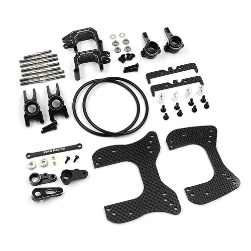 Yeah Racing YKDF-S02BK Alum & Carbon Essential Conversion Kit Black for SDFW 91 - Picture 1 of 7