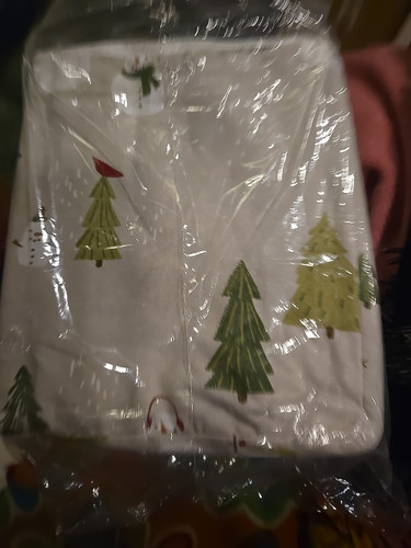 Cuddl Duds KING Size 4 pc soft Flannel sheet set Tree Snowman Print Tan NWT - Picture 5 of 7