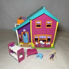 Vintage 2002 Polly Pocket Hangout House Magnetic Elevator Balcony Furniture Doll