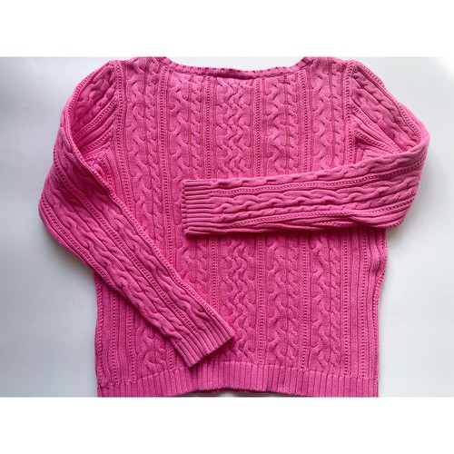Lauren Ralph Lauren Pink Cable Knit Cotton Sweater Size XL - Bild 4 von 6