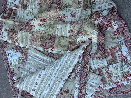 3 Kissenbezüge Landhaus Blumen King Size Patchwork Quilt Shabby Chic - Bild 7 von 9