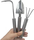 3 Pcs Stainless Steel Mini Garden Tools Set Small Tiny Shovel Trowel Root Extrac