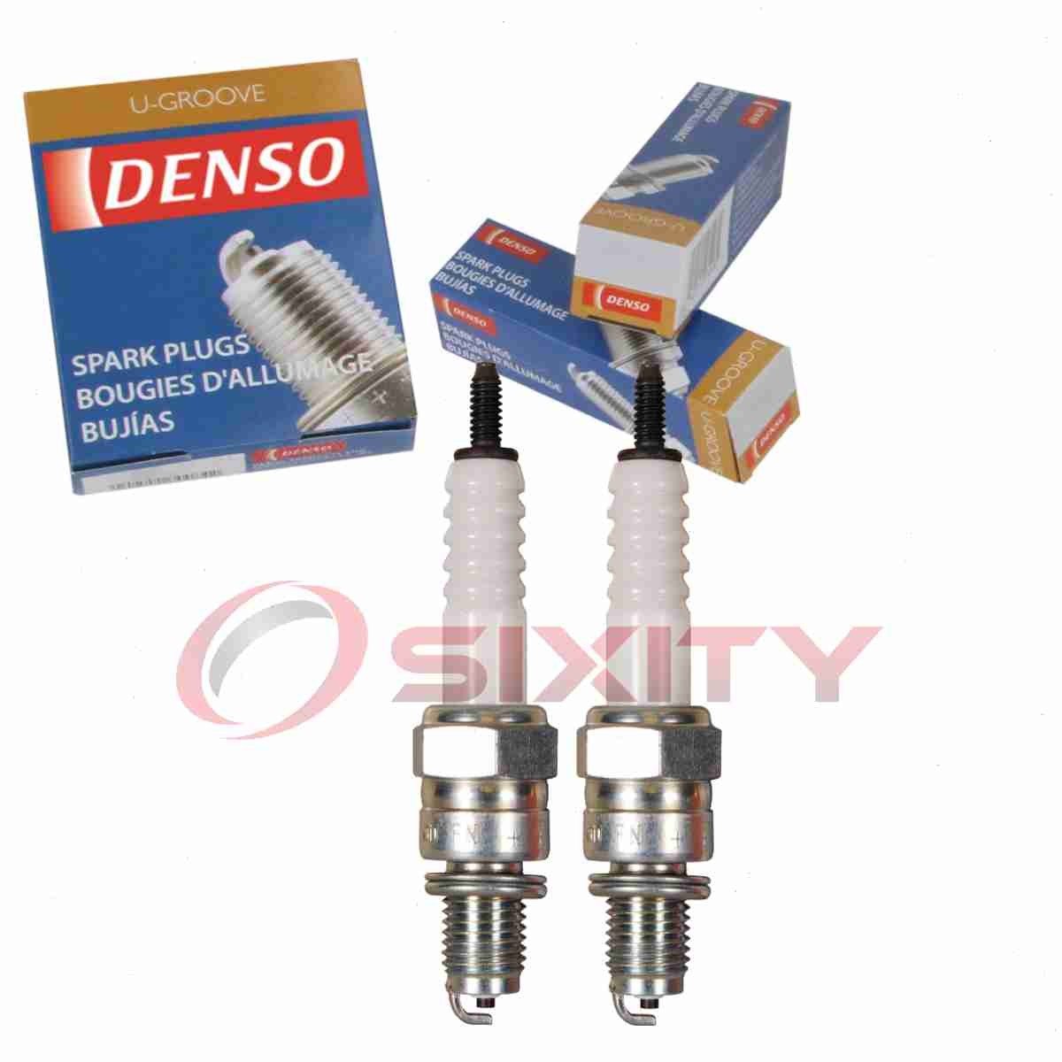 2 pc DENSO 4004 Standard U-Groove Spark Plugs for U20FSR-U 2983 Ignition ec