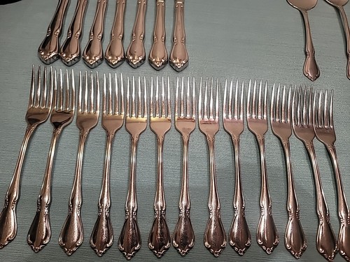 OneidaCraft Deluxe Set "Chateau" Set 48 Teile Edelstahl Besteck Oneida Silberbesteck - Bild 10 von 21