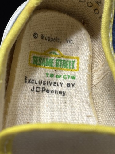 Vintage Sesame Street Shoes Baby Infant Size 6C Cookie Monster Sneakers - Picture 9 of 12