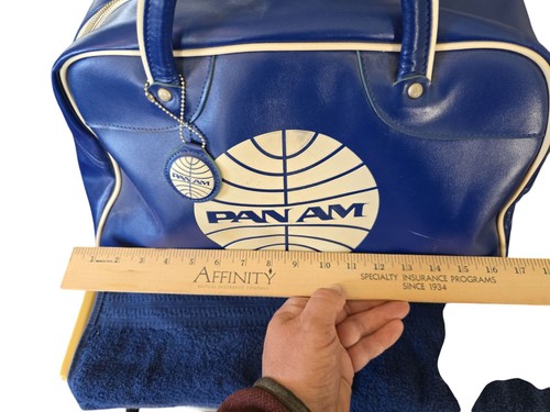 RARE Authentic Retro PAN AM Blue & White Carry-On Travel Flight Attendant Bag - Picture 13 of 14