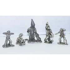 Lot Pewter Clown Figurines Hudson - Rawcliffe Davis - Wertvolles Zinn - Ricker