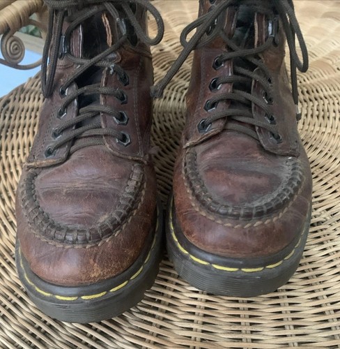 Vtg 1990s DR. Doc MARTENS 8060 Hiking Boots Made In England Women’s UK 5 AU 7 - Picture 6 of 18