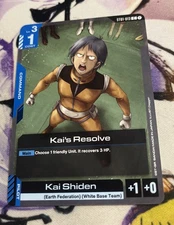 Kai's Resolve - ST01-013 NM - Gundam TCG Card Game