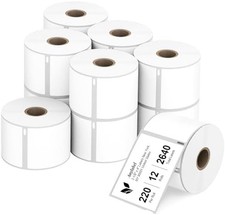 2-1/8"x4" Direct Thermal Labels Replacement for DYMO 30323, 12 Rolls