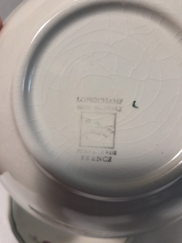 Vintage Set of 4 Longchamp Tulip Cereal Bowls Floral Decor Hand Painted France - Picture 5 of 7