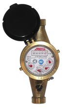 1” Water Meter: No Lead Brass, NSF Certified, Multi-Jet, Gallons (Horizontal