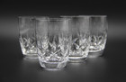1955-1968 STUART Crystal Carlingford Pattern 5OZ Flat Barrel Tumblers x 4