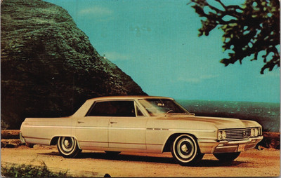 Gold Buick Le Sabre Wisconsin WI Racine Irv Buick Sales Advertisement Postcard