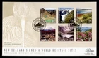 DR WHO 2015 NEW ZEALAND FDC UNESCO WORLD HERITAGE SITES COMBO $3 M79761