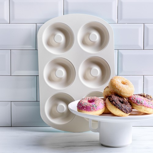 GreenLife Doughnut Baking Tray 6 Cup Ceramic Non-Stick PFAS/PFOA Free (Open Box) - Picture 6 of 7