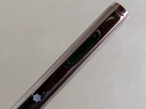 Montblanc Slim Line Fountain Pen Steel Matte Finished EF Nib Name Carved - Picture 5 of 13