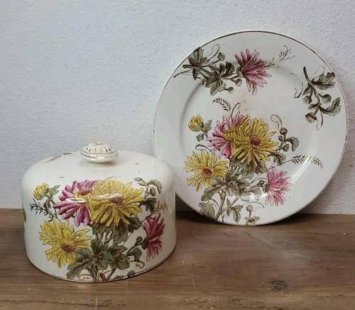 Alfred Bullock & Co Staffordshire Hanley England Vintage Covered Cheese Dish - Picture 8 of 10