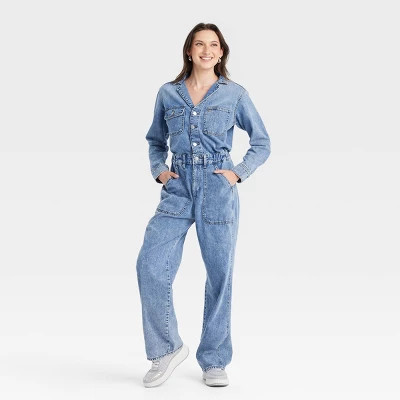 Time Zone Utility Denim Romper Time Zone Utility Denim Romper