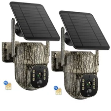 VOOPEAK 4G LTE Cellular Trail Camera 2 Pack, 2.5K Game Cameras Buil... Fast Ship