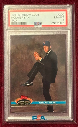 1991 Stadium Club Tux #200 Nolan Ryan PSA 8