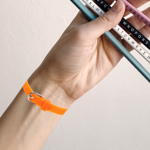 12 Pcs DIY Watch Strap Kids Wristbands Silicone Straps Man Miss Bracelet - Foto 7 di 12