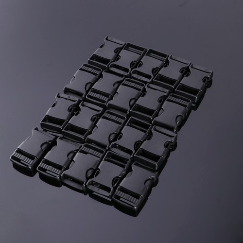 20pcs Plastic Buckles Side Release Buckle for Backpack Bracelet (Black) - Picture 4 of 12