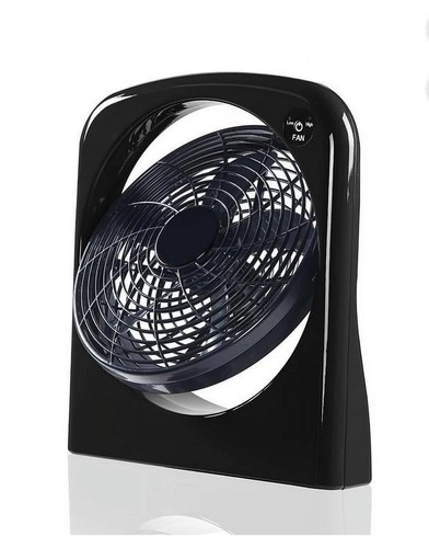 MAINSTAYS 10” Dual Power AC & Battery Powered Box Fan (Requires 6 D Batteries) - 第 1/5 張圖片