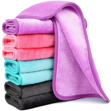 8 Pack Makeup Remover Cloth,13X7 Inch Reusable Makeup Remover Towels, Ultra Soft