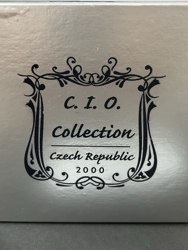 Czech Republic C.I.O. 2000 Art Deco Glass Perfume Bottle With 3 Nudes Stopper - Picture 12 of 14