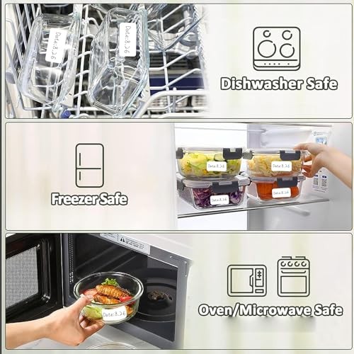 1000 Pcs Blank Removable Freezer Labels Water Oil Resistant for Food - Bild 5 von 6