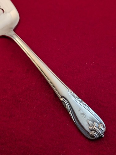Wallace SONATA Monogram S Silver Plate Pierced Pie Server Flatware - Imagen 4 de 6
