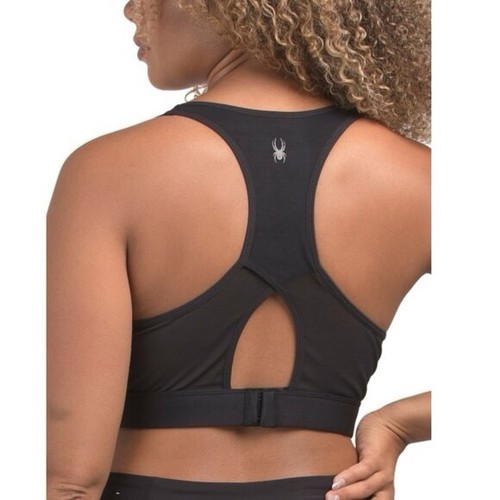 Sujetador deportivo Spyder Active negro Sportback con paneles de malla. Talla XL. ¡NUEVO CON ETIQUETAS! - Imagen 2 de 17