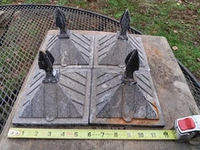 Vintage Cast Aluminum Fence Gate Finials 6X6 inches