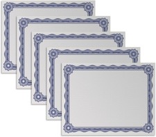 50 Sheets Certificate Paper 8.5 X 11 for Printing, Customizable Blank Award Cert