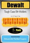 3 Pack Dewalt Tough Case Yellow Bit Holder 2" bits 2-in.