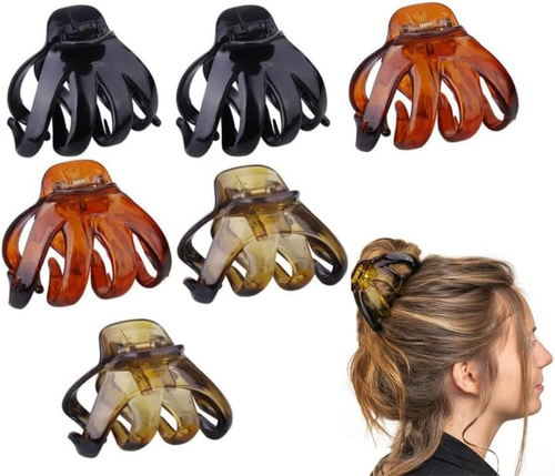 WADY 6Pcs Woman Decor Crab Claw Hair Clip Octopus Small Hair Clip Claw for Ha... - Picture 12 of 12